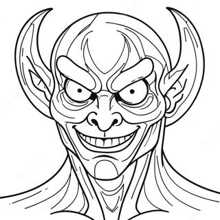 Creepy Demon With Glowing Eyes Coloring Page 42792-35640