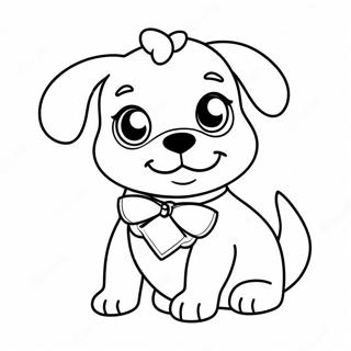 Cute Dog Coloring Page 4280-3450