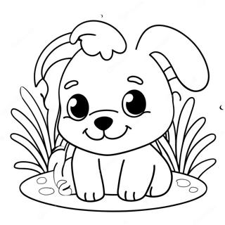 Cute Dog Coloring Page 4280-3451