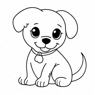 Cute Dog Coloring Page 4280-3452