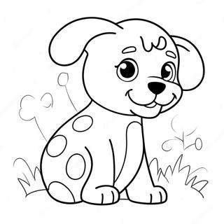 Adorable Puppy Playing With Ball Coloring Page 4281-3455