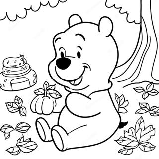 Winnie The Pooh Thanksgiving Coloring Pages