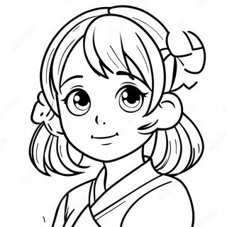 Cute Kanae Character Coloring Page 42852-35686