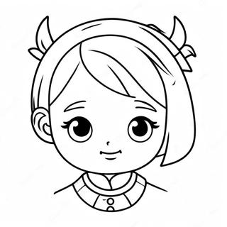 Cute Kanae Character Coloring Page 42852-35687