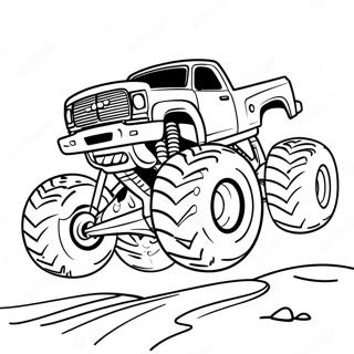 Monster Mud Truck Racing Coloring Page 42862-35694