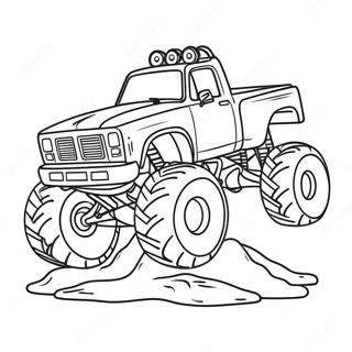 Monster Mud Truck Racing Coloring Page 42862-35695