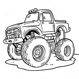 Monster Mud Truck Racing Coloring Page 42862-35696