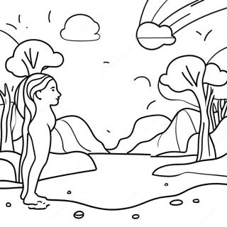 Beautiful Venus Landscape Coloring Page 42882-35713