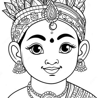 Krishna Coloring Page 42891-35722