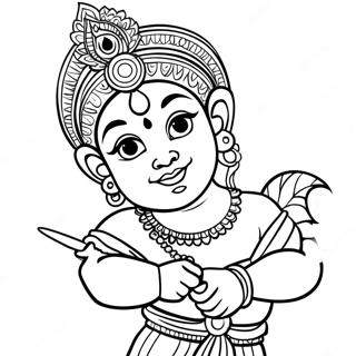 Krishna Coloring Page 42891-35723