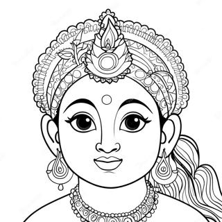 Krishna Coloring Page 42891-35724