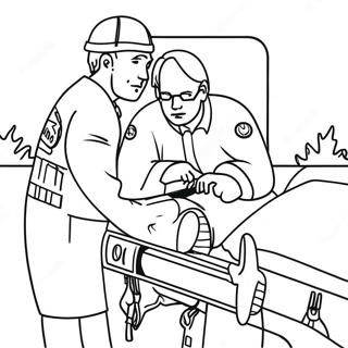 Heroic Emt Saving Lives Coloring Page 42902-35730