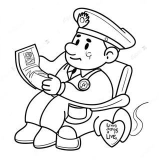 Heroic Emt Saving Lives Coloring Page 42902-35732