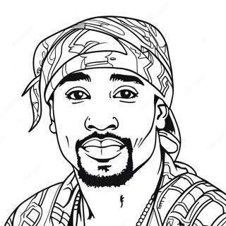 Tupac Portrait Coloring Page 42911-35734