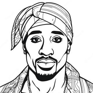 Tupac Portrait Coloring Page 42911-35736