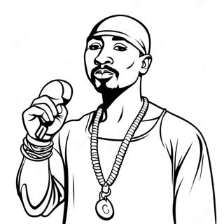 Tupac With A Microphone Coloring Page 42912-35740