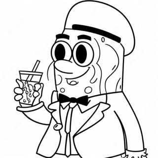 Gangster Spongebob Coloring Pages