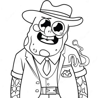 Spongebob In A Cool Gangster Outfit Coloring Page 42922-35743