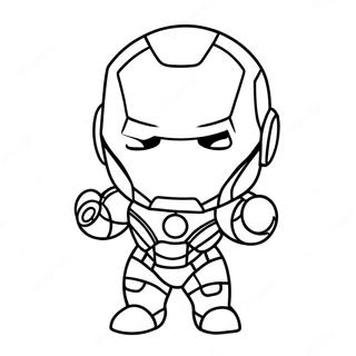 Adorable Chibi Iron Man Coloring Page 42932-35749