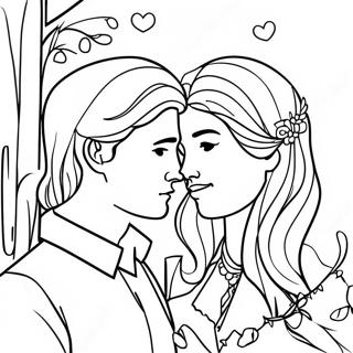 Romantic Couple Coloring Pages