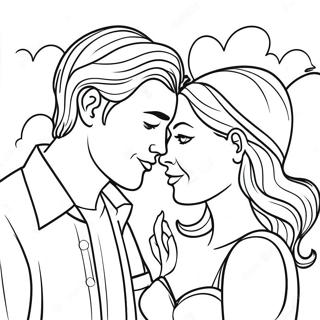 Romantic Couple Coloring Page 42941-35762