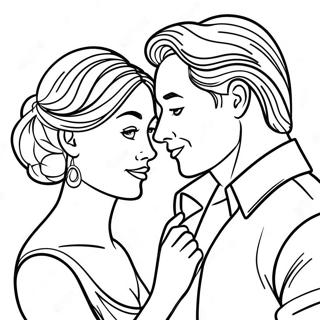 Romantic Couple Coloring Page 42941-35763