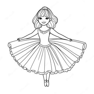 Elegant Barbie Ballerina In Tutu Coloring Page 42952-35769