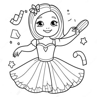 Elegant Barbie Ballerina In Tutu Coloring Page 42952-35772