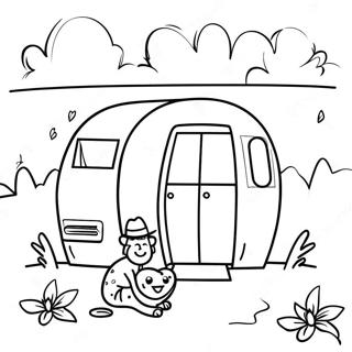 Happy Camper Coloring Pages