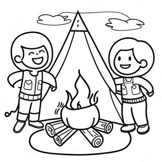 Happy Camper Coloring Pages