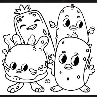 Grossery Gang Characters Coloring Page 42982-35793