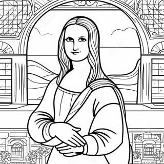 Mona Lisa Coloring Pages