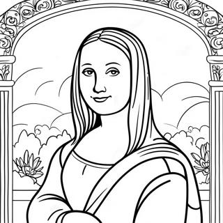 Mona Lisa Coloring Page 43001-35802