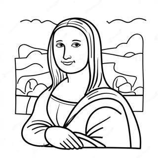 Mona Lisa Coloring Page 43001-35803