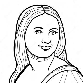 Mona Lisa Coloring Page 43001-35804