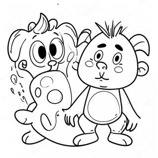 Funny Stinky And Dirty Characters Coloring Page 43012-35821