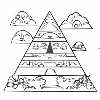 Colorful Pyramid Scene Coloring Page 4301-3469