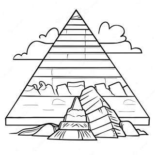 Colorful Pyramid Scene Coloring Page 4301-3471