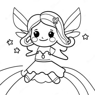 Magical Rainbow Fairy With Sparkling Wings Coloring Page 43032-35833