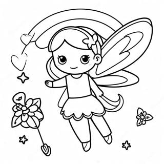 Magical Rainbow Fairy With Sparkling Wings Coloring Page 43032-35835