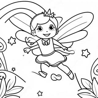 Magical Rainbow Fairy With Sparkling Wings Coloring Page 43032-35836