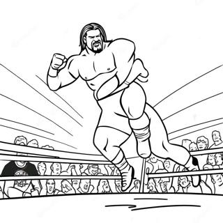 Wwe Wrestler Jumping On Opponent Grayscale Coloring Page 43062-35859