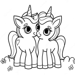 Moody Unicorn Twins Coloring Page 43092-35863