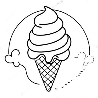 Rainbow Ice Cream Cone Coloring Page 43112-35891