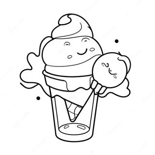 Rainbow Ice Cream Coloring Pages