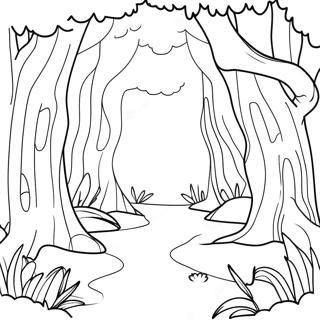 Magical Enchanted Forest Coloring Page 4311-3477