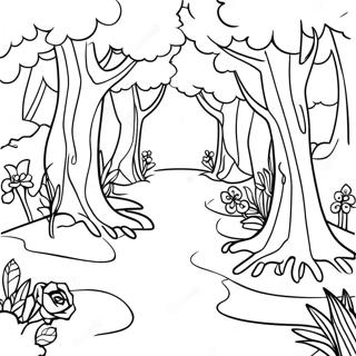 Magical Enchanted Forest Coloring Page 4311-3478