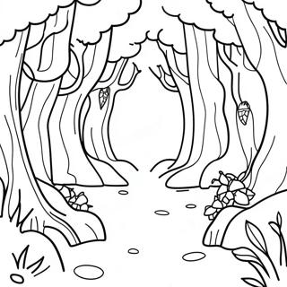 Magical Enchanted Forest Coloring Page 4311-3480