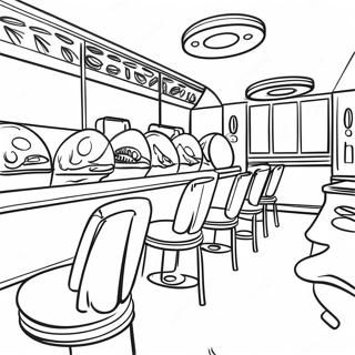 1950 S Retro Diner Coloring Page 43123-35898