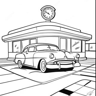 1950 S Retro Diner Coloring Page 43123-35900